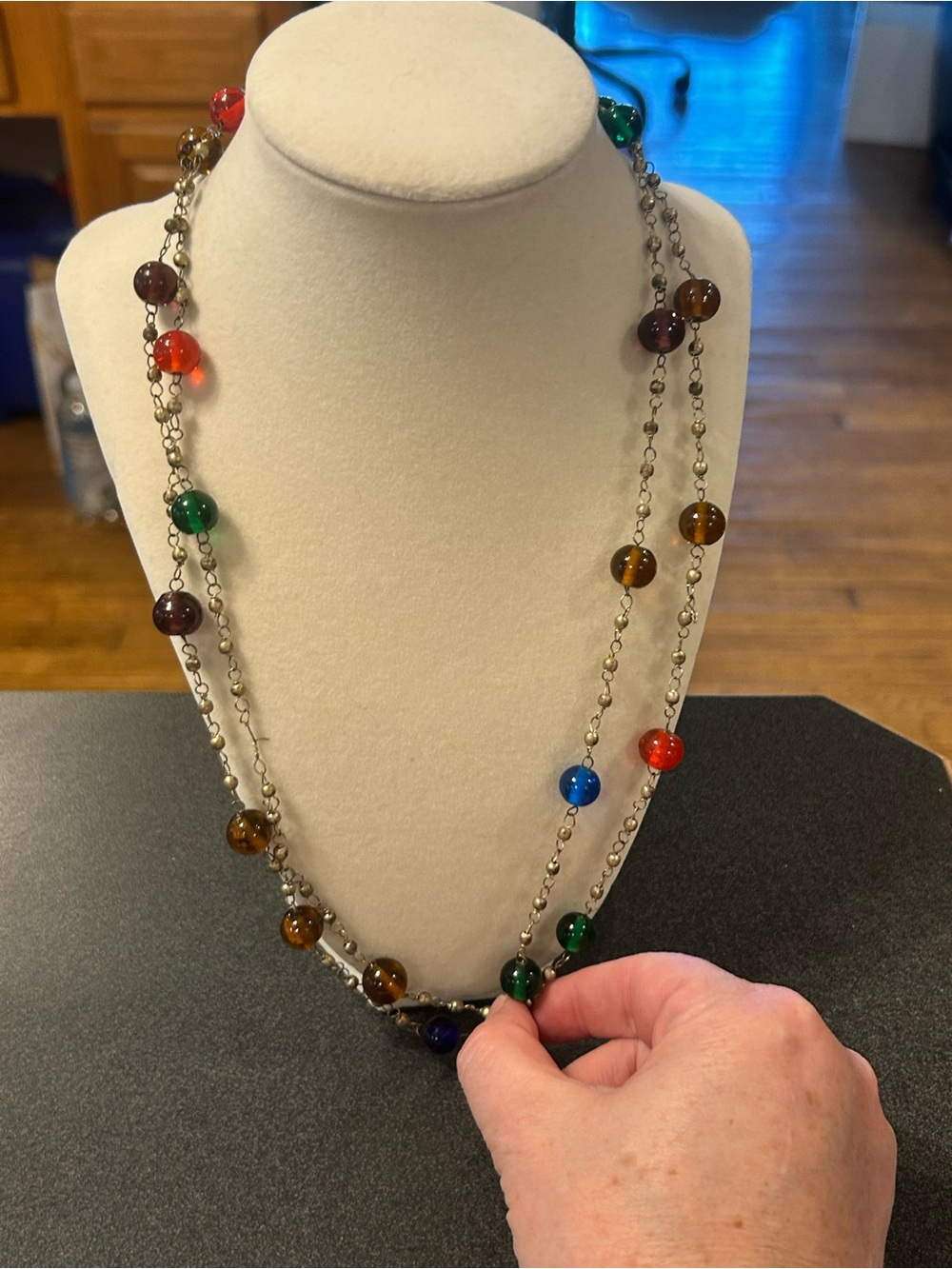 Multi-Color Beaded Long Necklace - Fashion Women Jewelry